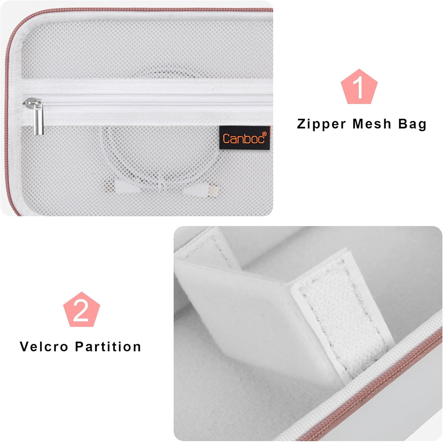 Thumbnail 5 de Canboc Carrying Camera Case for Sony ZV-1 / ZV-1F / ZV-1 II vlog kit – travel storage bag with strap (case only) – White