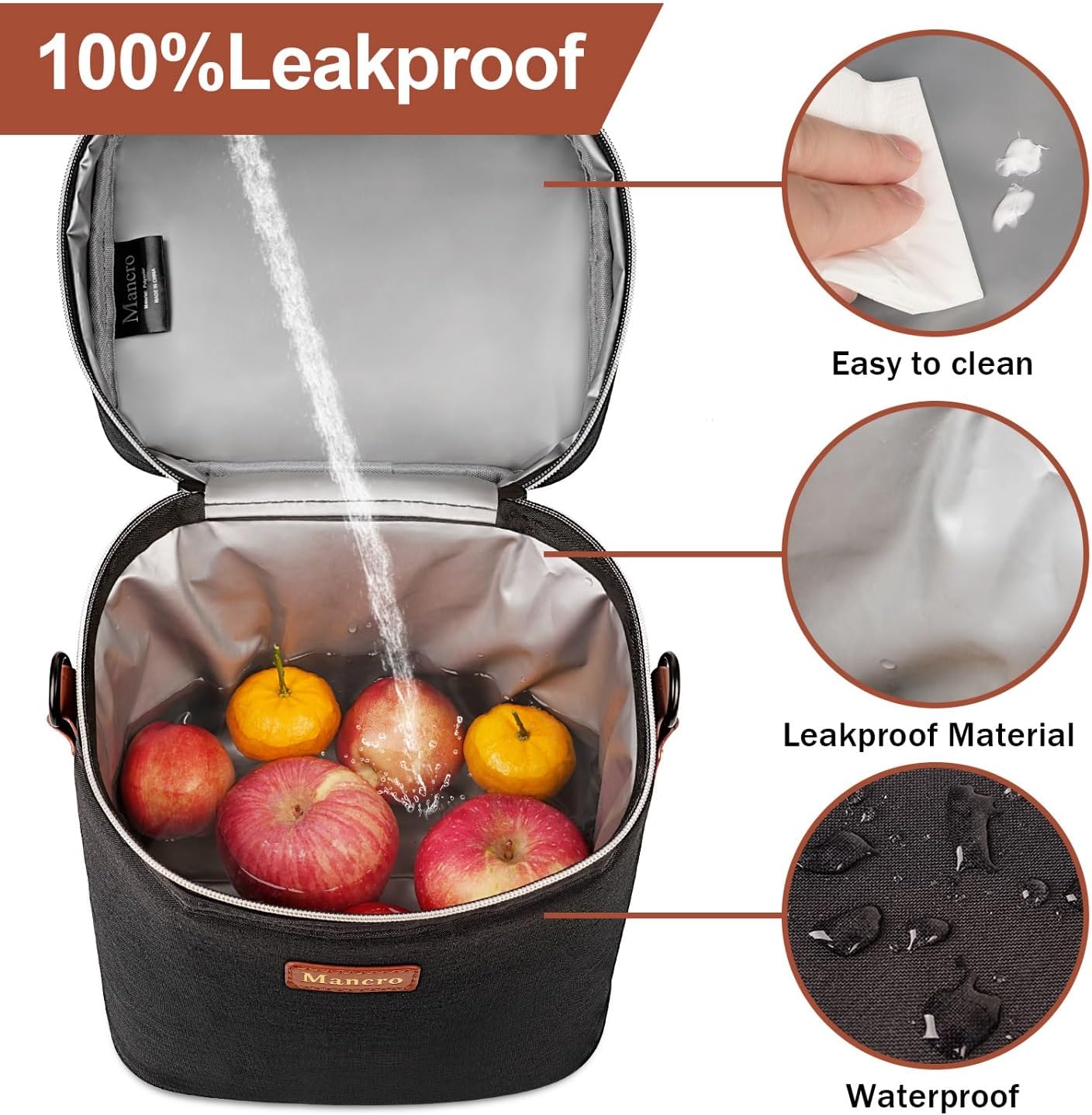 Detalle 2 de Mancro breastmilk cooler bag for 6 bottles