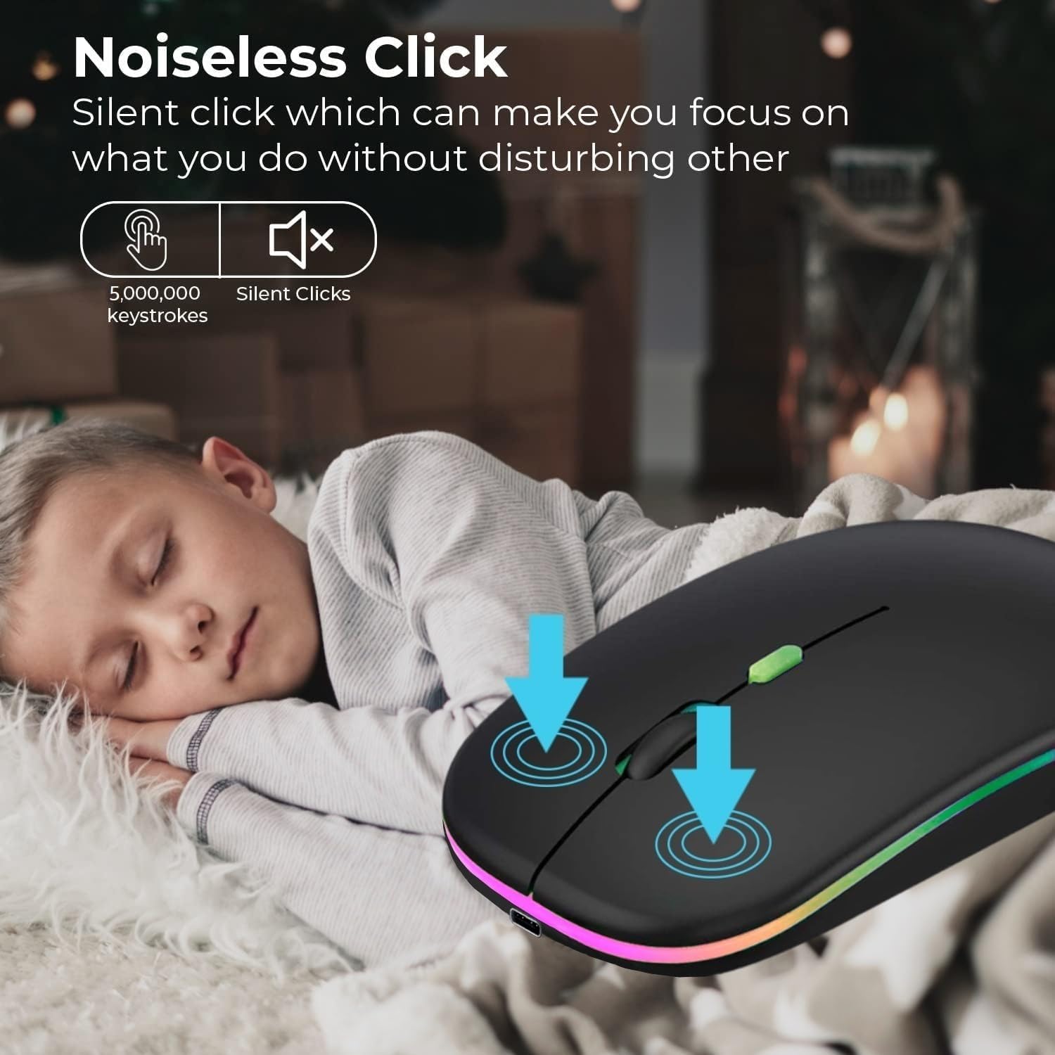 Thumbnail 5 de GLOBAL TECH Wireless Bluetooth Mouse Slim Silent