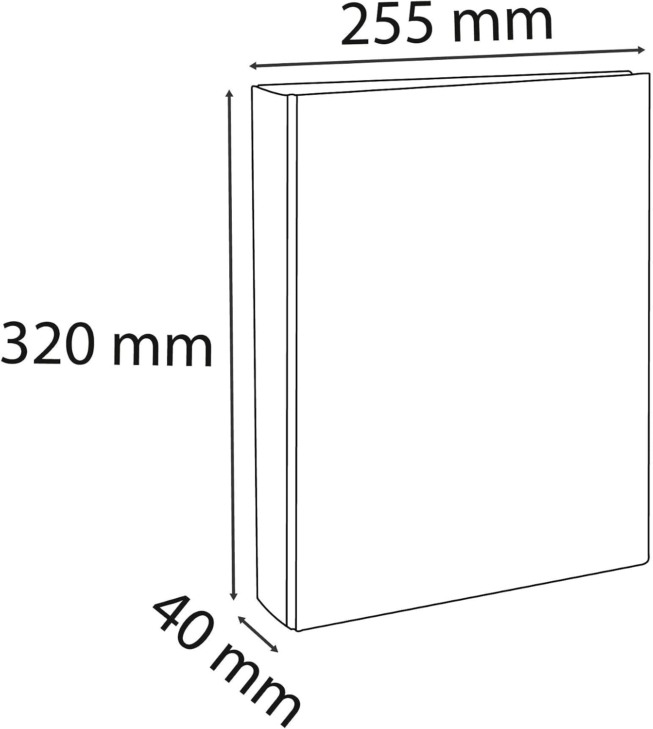 Detalle 2 de Exacompta réf. 51381E – Carton de 10 classeurs rembordés PP, 4 anneaux ronds 25 mm, dos 40 mm, format A4, noir
