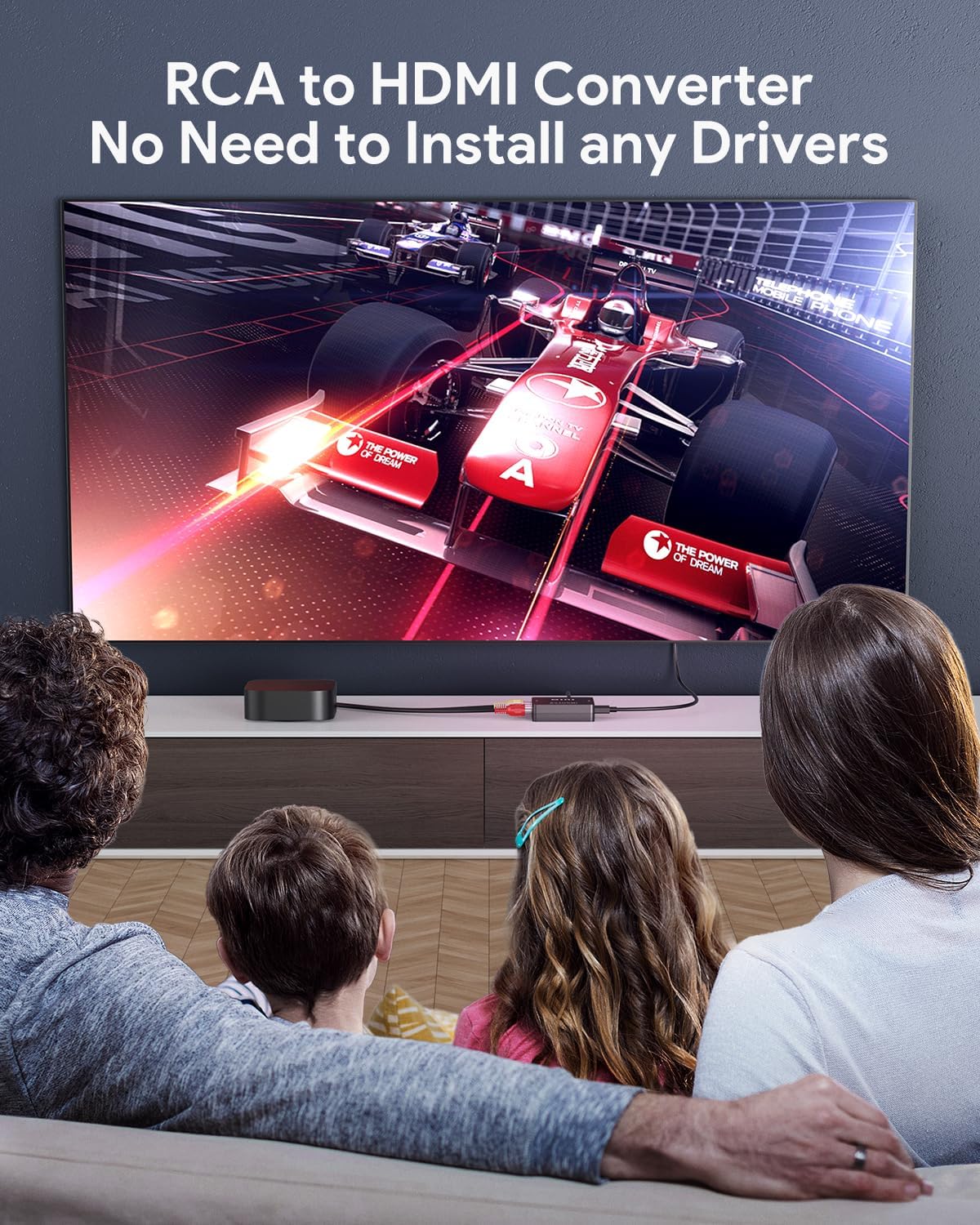 Detalle de GANA RCA auf HDMI Konverter – AV zu HDMI Adapter 720p/1080p