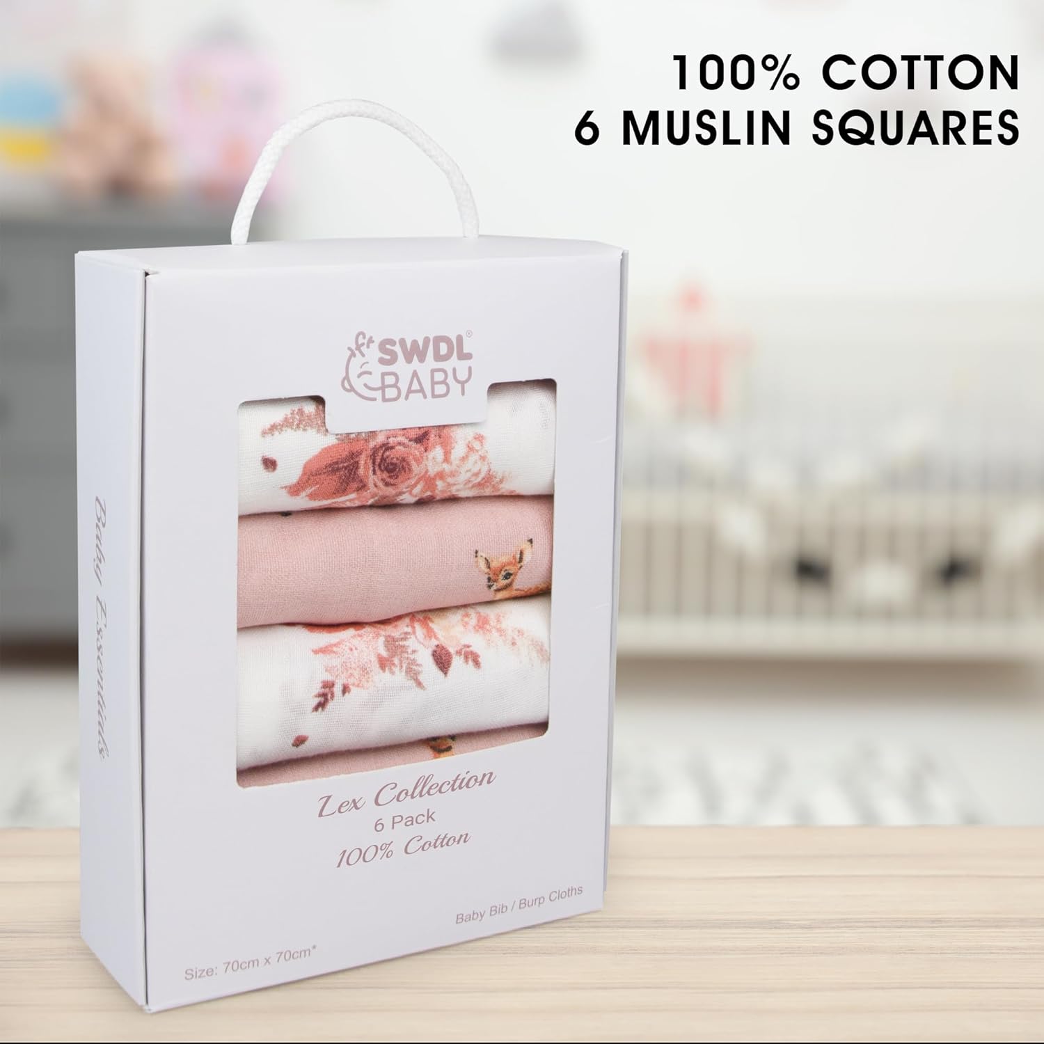 Thumbnail 4 de Lex Collection Large Muslin Cloths 70 x 70 cm 🧣