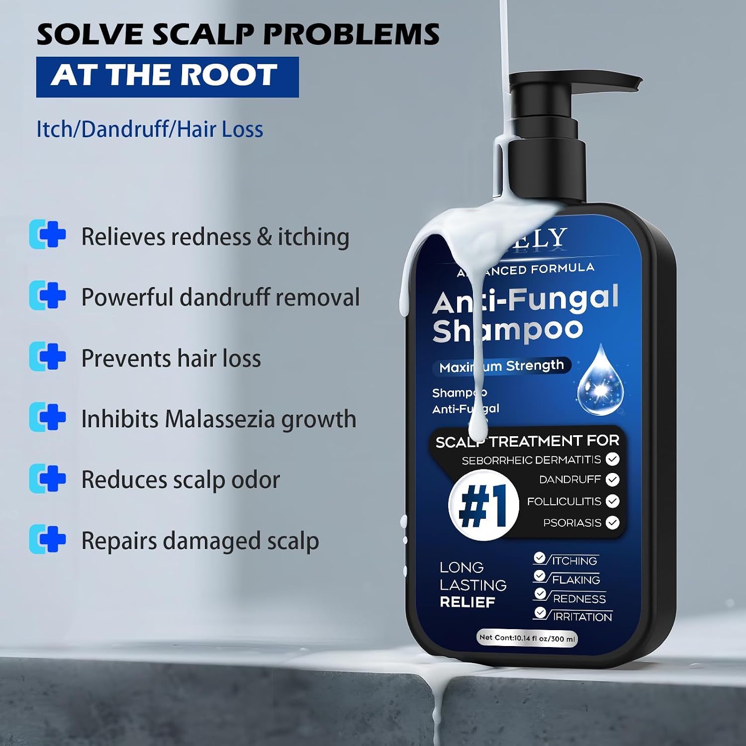 Detalle de Oely Antifungal Shampoo, 10.1 fl oz