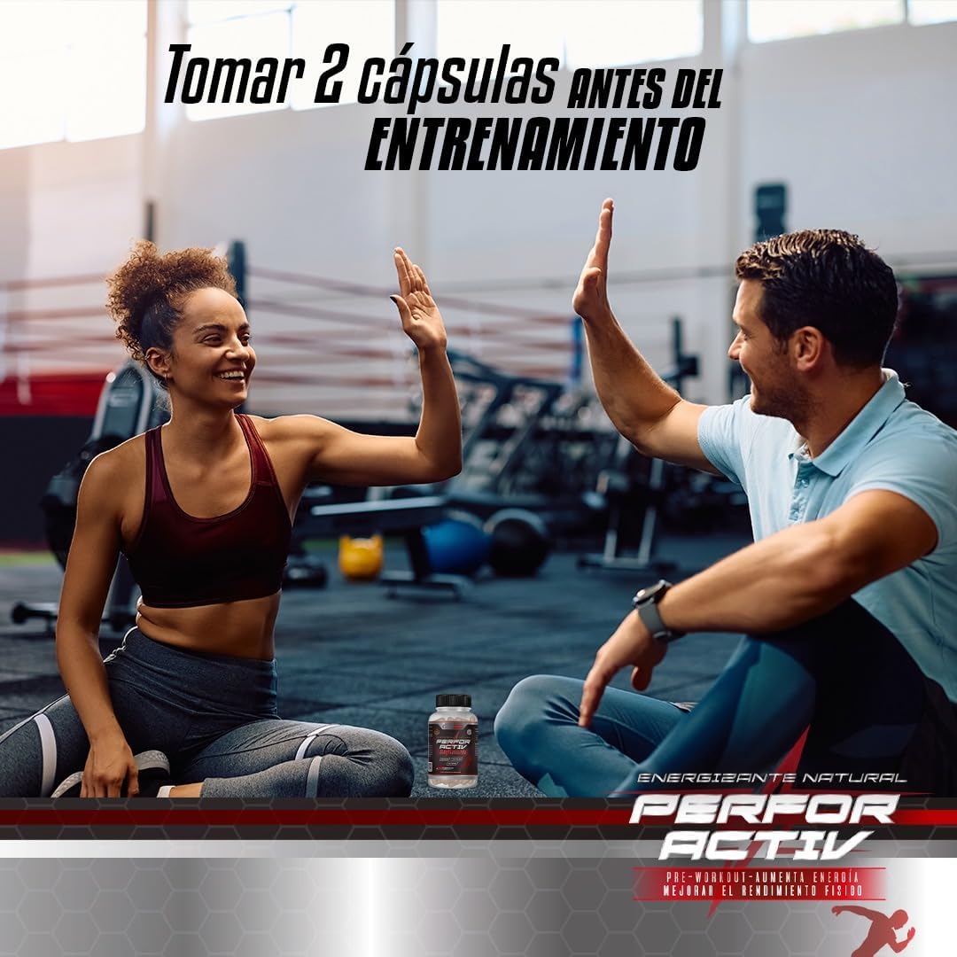 Detalle 2 de Healthy Fusion Perfor Activ ⚡ Pre-Entreno, 60 cápsulas
