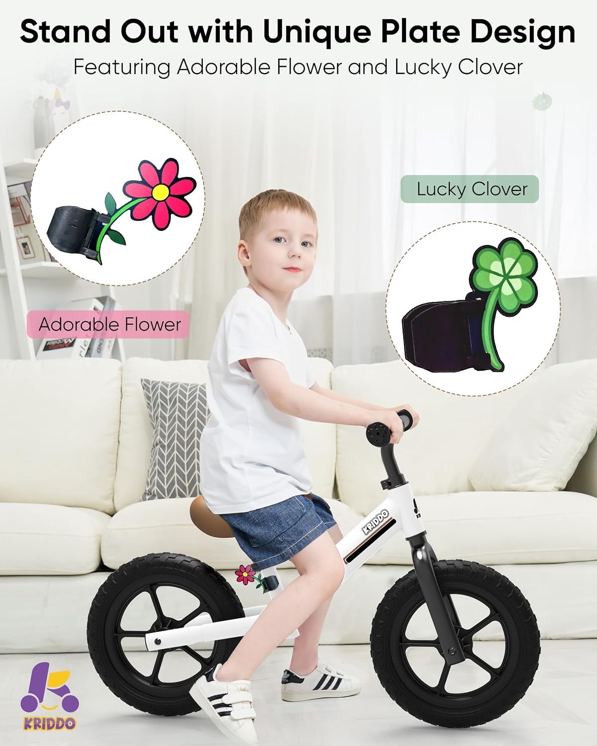 Detalle de KRIDDO Toddler Balance Bike 12-inch
