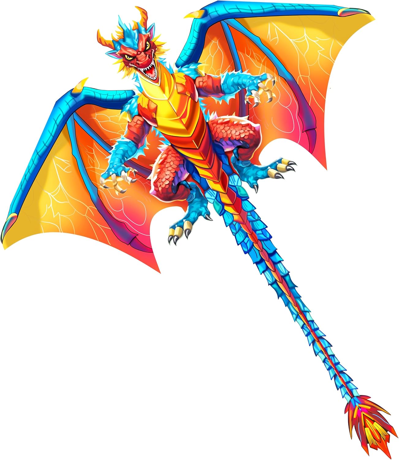 Thumbnail 5 de HONBO Large Delta Kite for Kids and Adults – Easy to Fly, 56x66 inches Dragon Design with 200ft String