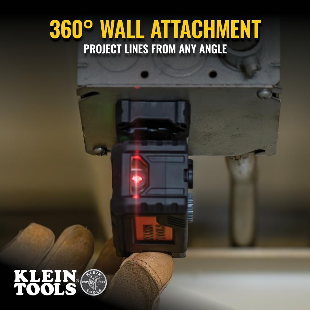 Thumbnail 3 de Klein Tools 93PTL 磁気ポケットレーザーレベル 赤色ライン・360°回転・照明付き気泡管