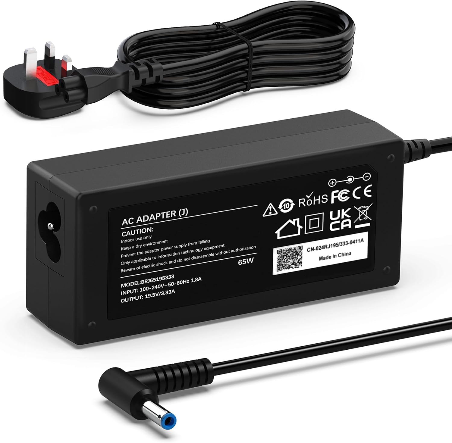 Detalle de HP 65W Laptop Charger 4.5×3mm 🔌