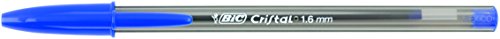 Detalle de BIC Cristal Large 1,6 mm Azul — Pack de 50 bolígrafos para la escuela y la oficina