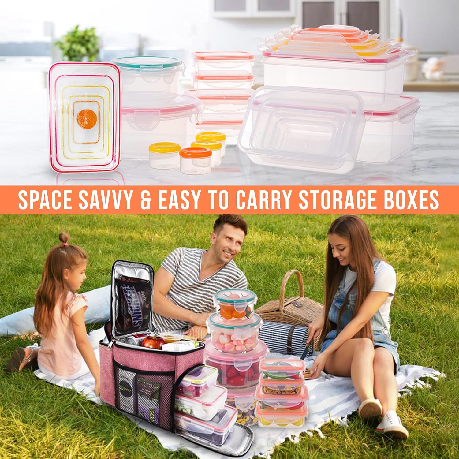 Thumbnail 3 de 38 Pcs Food Storage Containers 2500 ml 🍱