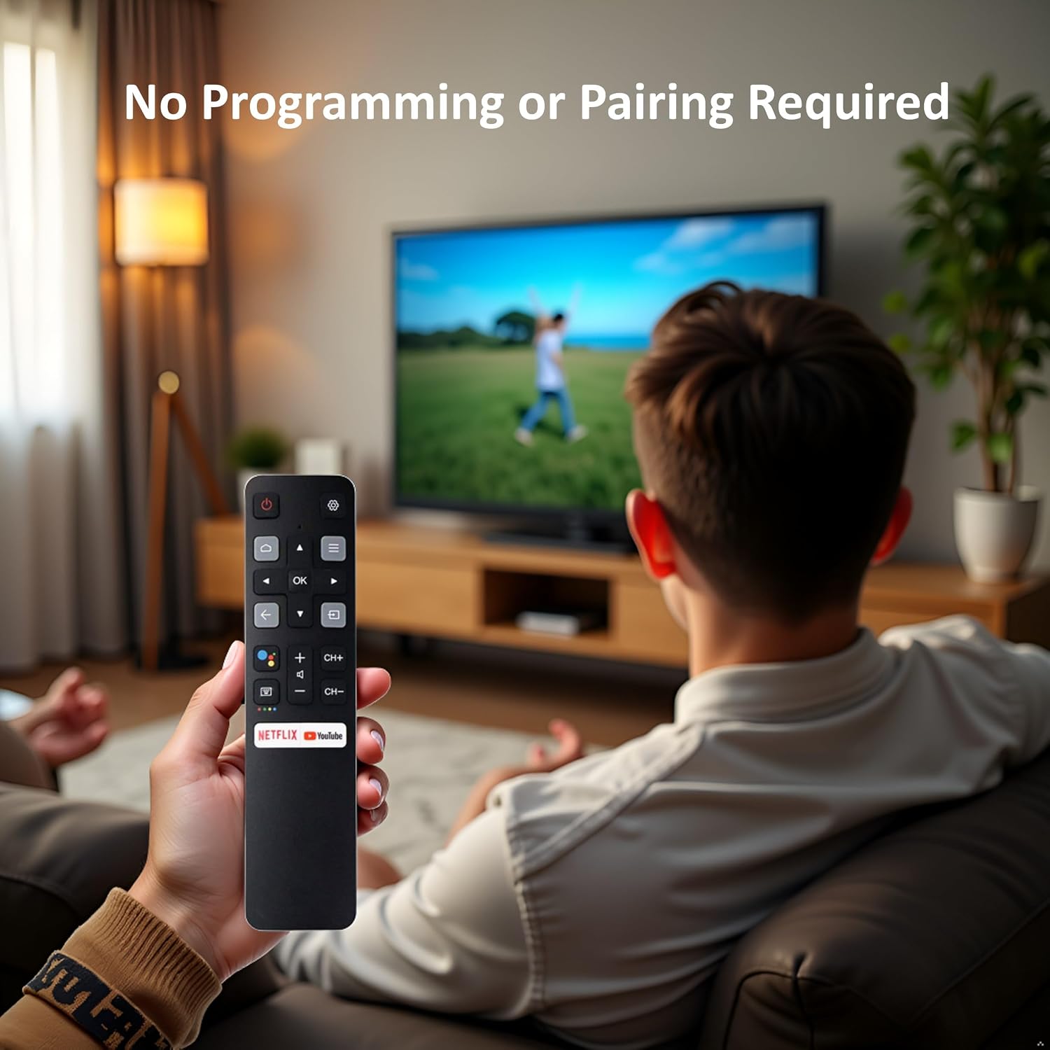 Detalle de RC802V FNR1 Replacement Remote for TCL Android 4K UHD TVs (No Voice Command)
