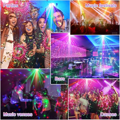 Thumbnail 7 de Tyonto Discokugel: Musikgesteuertes Discolicht-Setup für Partys mit 60 Mustern und Fernbedienung