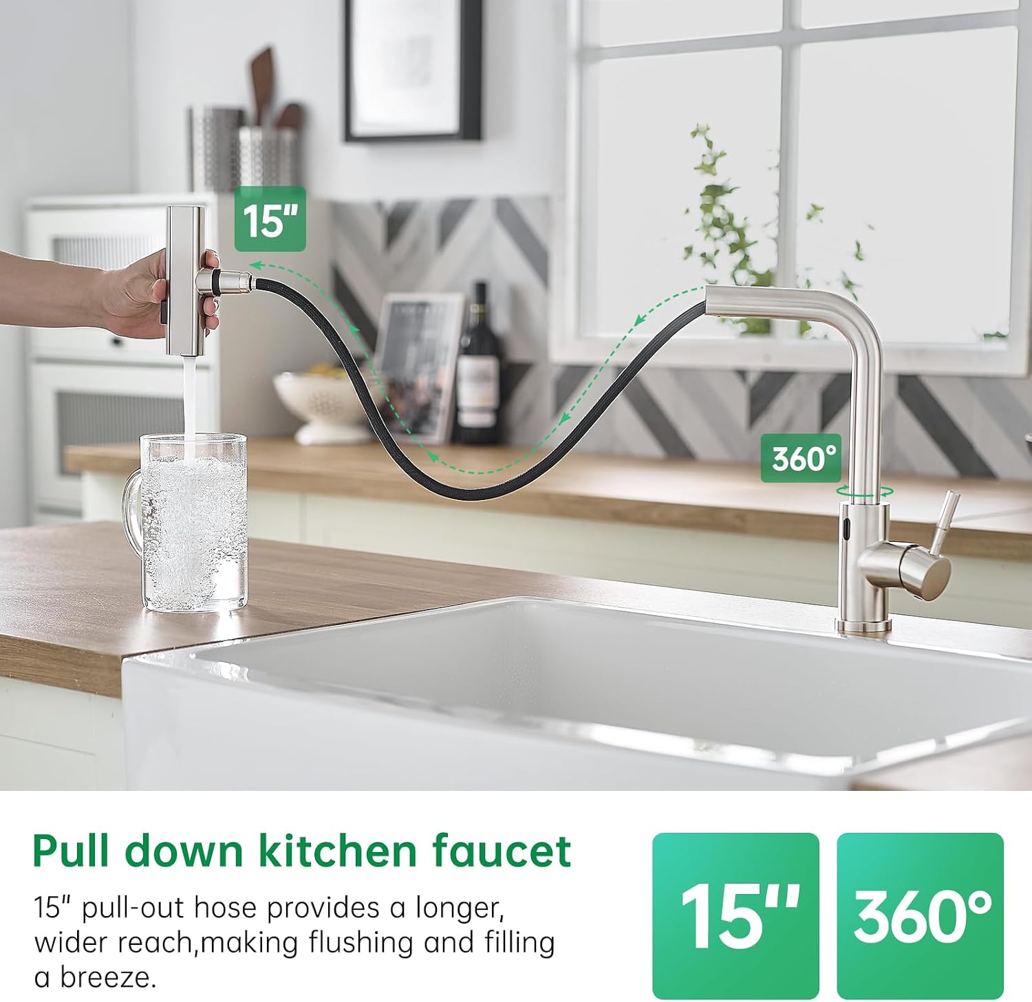 Thumbnail 5 de CENOSA Kitchen Faucet with Pull-Down Spray 🚰