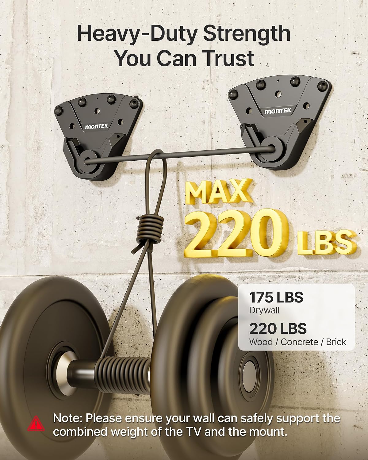 Thumbnail 2 de monTEK No Stud TV Wall Mount 175 lbs