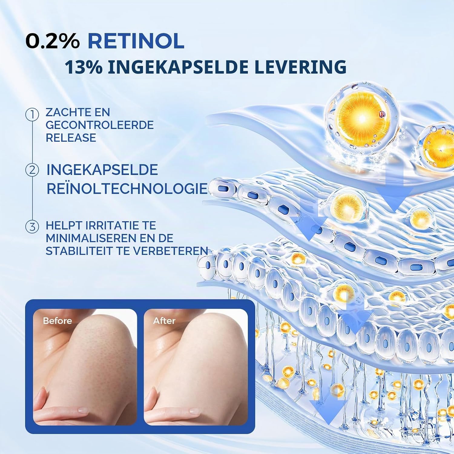 Thumbnail 3 de OUKEYA Retinol bodylotion 500 ml met vitamine E en botanische extracten