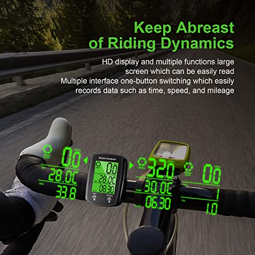 Detalle de URAQT Compteur de Vélo, 19 Fonctions IP65 Étanche avec Écran Rétroéclairé LED et Contrôle Tactile