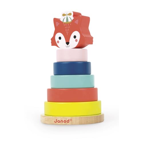 Detalle 2 de Janod Baby Forest - Juego Apilable de Madera 🌳