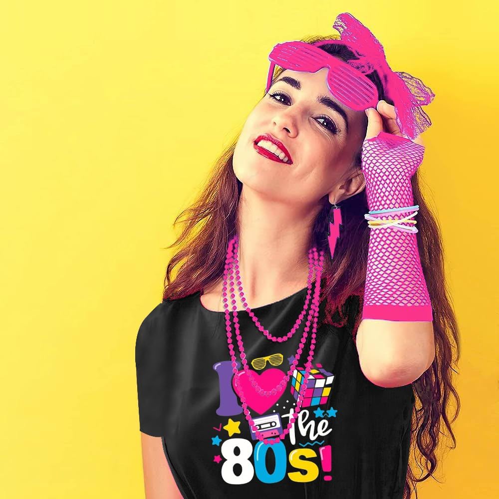 Thumbnail 6 de 80s Outfit Women Costume Accessories Set