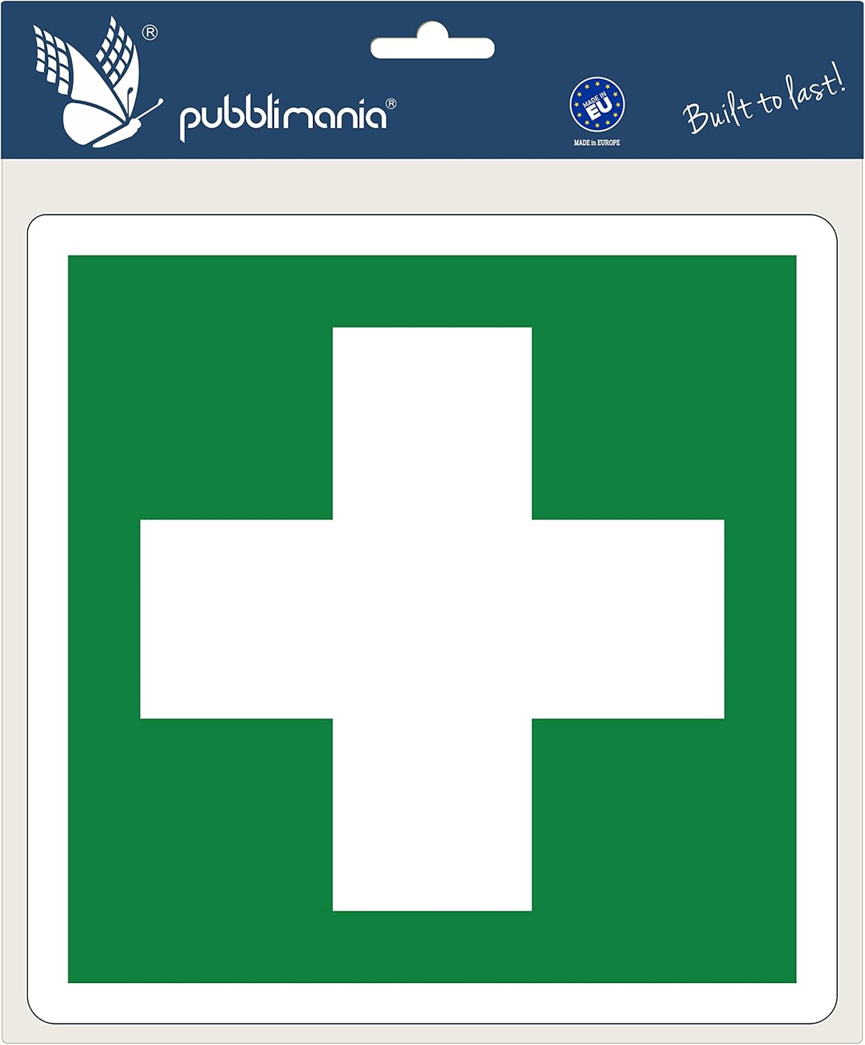 Detalle 2 de Pubblimania Adesivo Cassetta Pronto Soccorso PVC 12x12 cm – resistente per esterno e interno