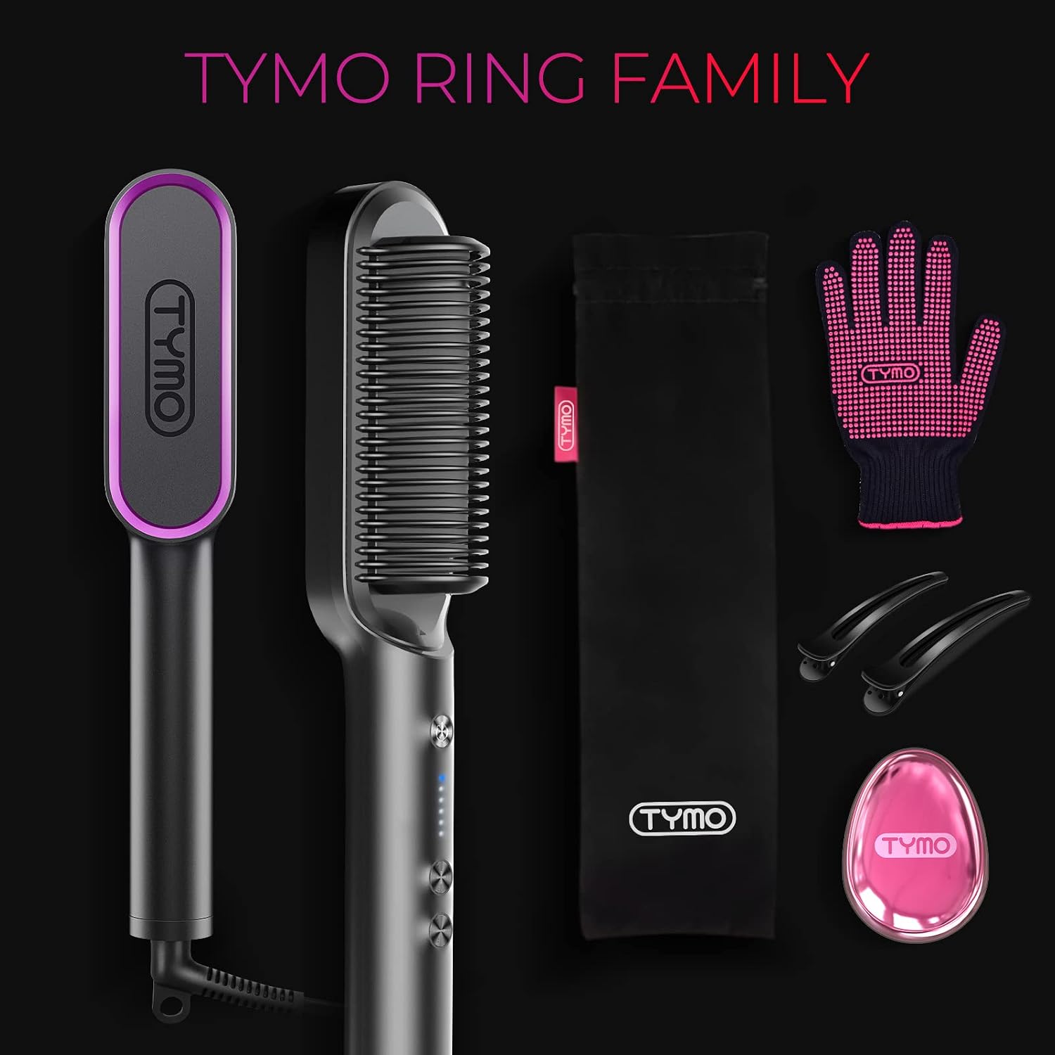 Thumbnail 6 de TYMO HC100 RING Hair Straightening Brush, 5 Heat Settings, Dual Voltage