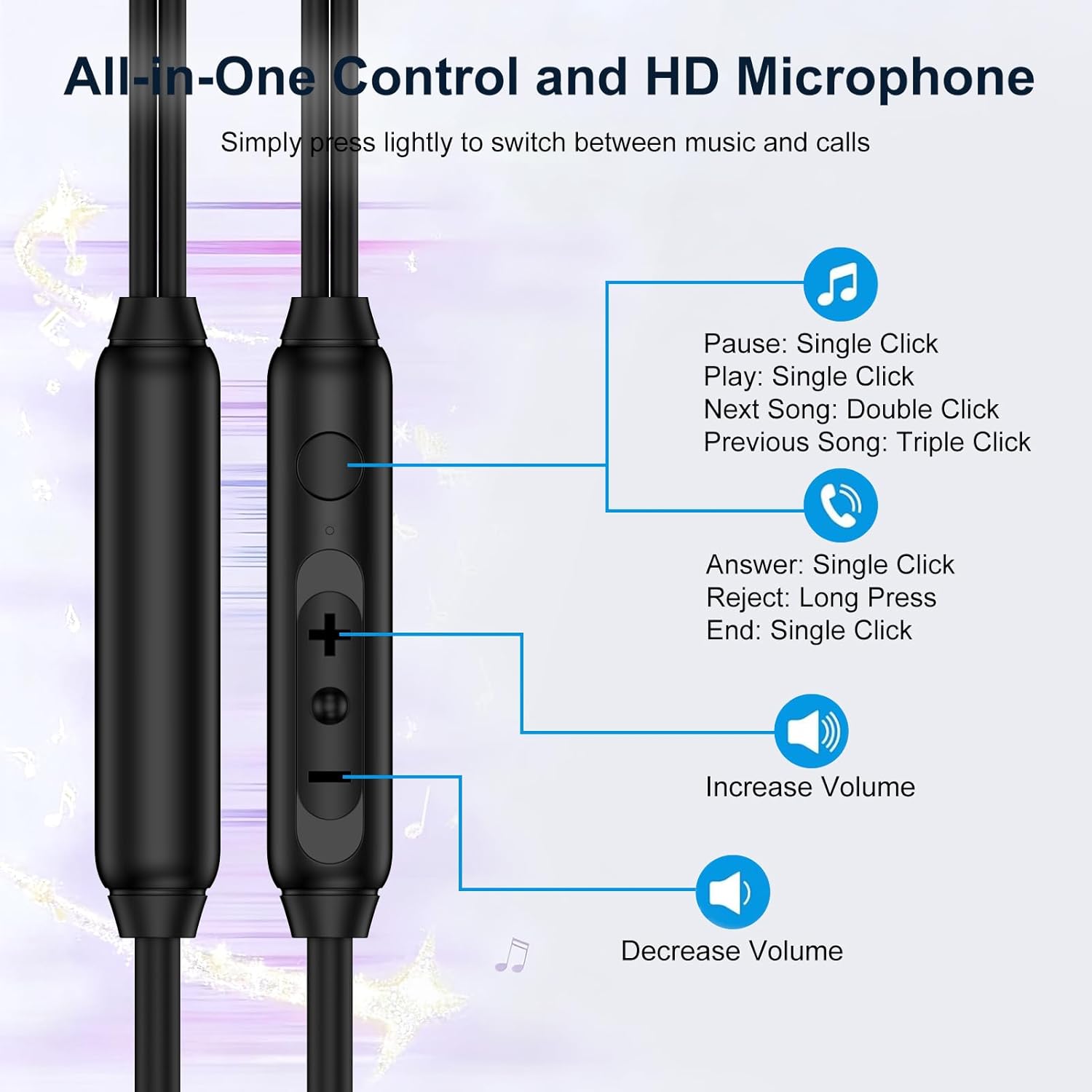 Thumbnail 3 de AILKIN USB-C Kopfhörer mit Kabel – In-Ear mit Mikrofon, kompatibel mit Samsung Galaxy, iPhone, Google Pixel und mehr