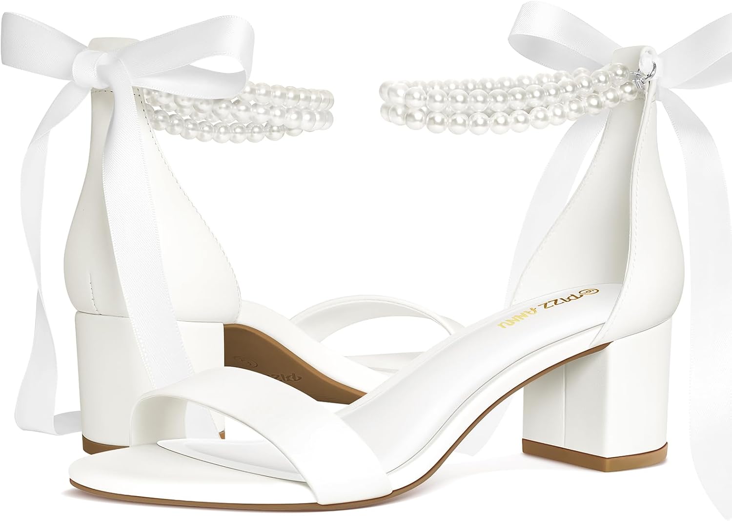 Thumbnail 3 de PIZZ ANNU Women’s 2-Inch Low Block Heel Sandals with Ankle Strap