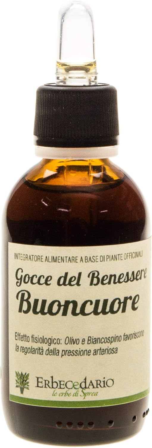 Detalle de Gocce Del Benessere Buoncuore Erbecedario – Integratore per la regolarità della pressione e benessere cardio-vascolare, 50 ml