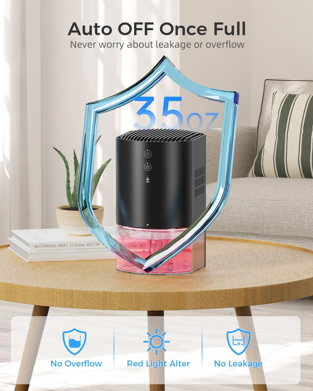 Detalle 2 de Midea 35 oz Small Dehumidifier for Home 🌬
