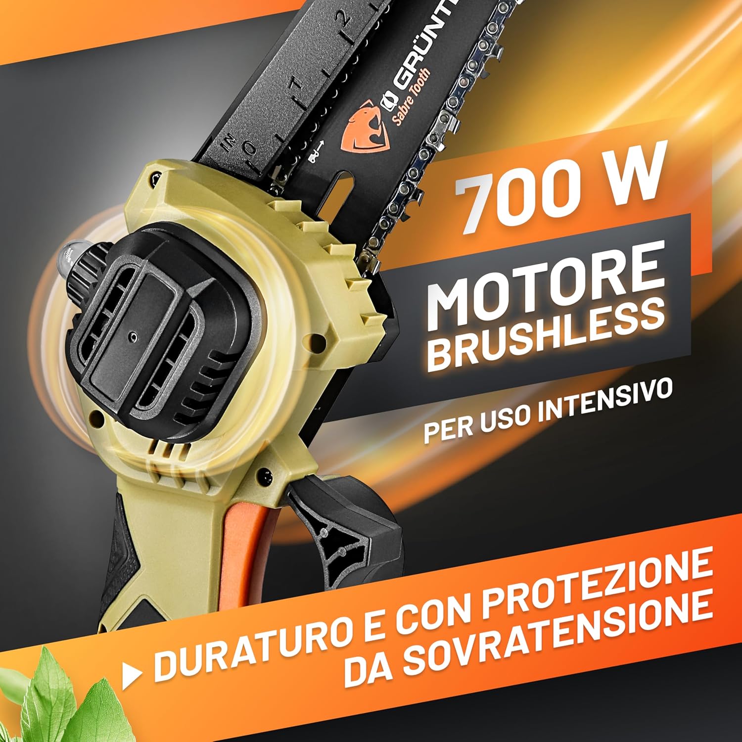 Thumbnail 1 de GRÜNTEK Mini Motosega a Batteria 700W Sabre Tooth: potenza senza cavi per potature precise