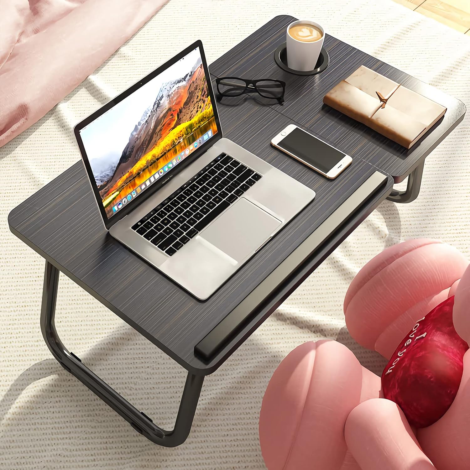 Detalle 2 de Laptop Desk Foldable Bed Table 32x64 cm