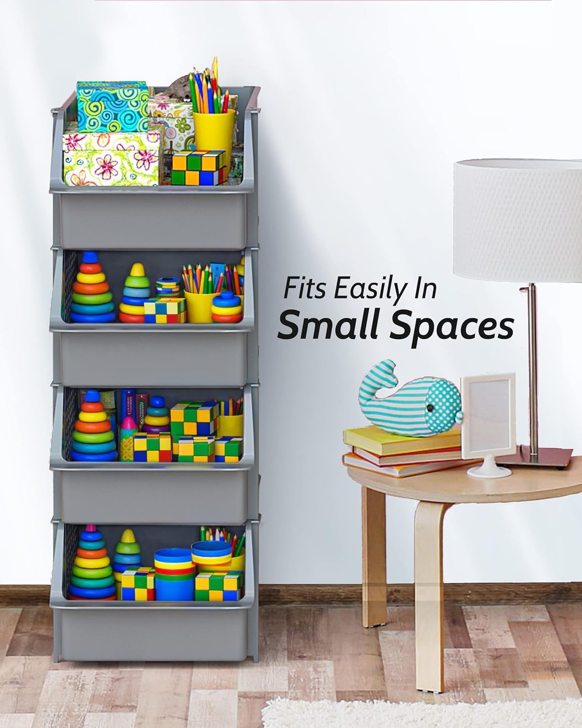 Thumbnail 4 de TidyFriend 4 Pack Stackable Storage Bins Open Front