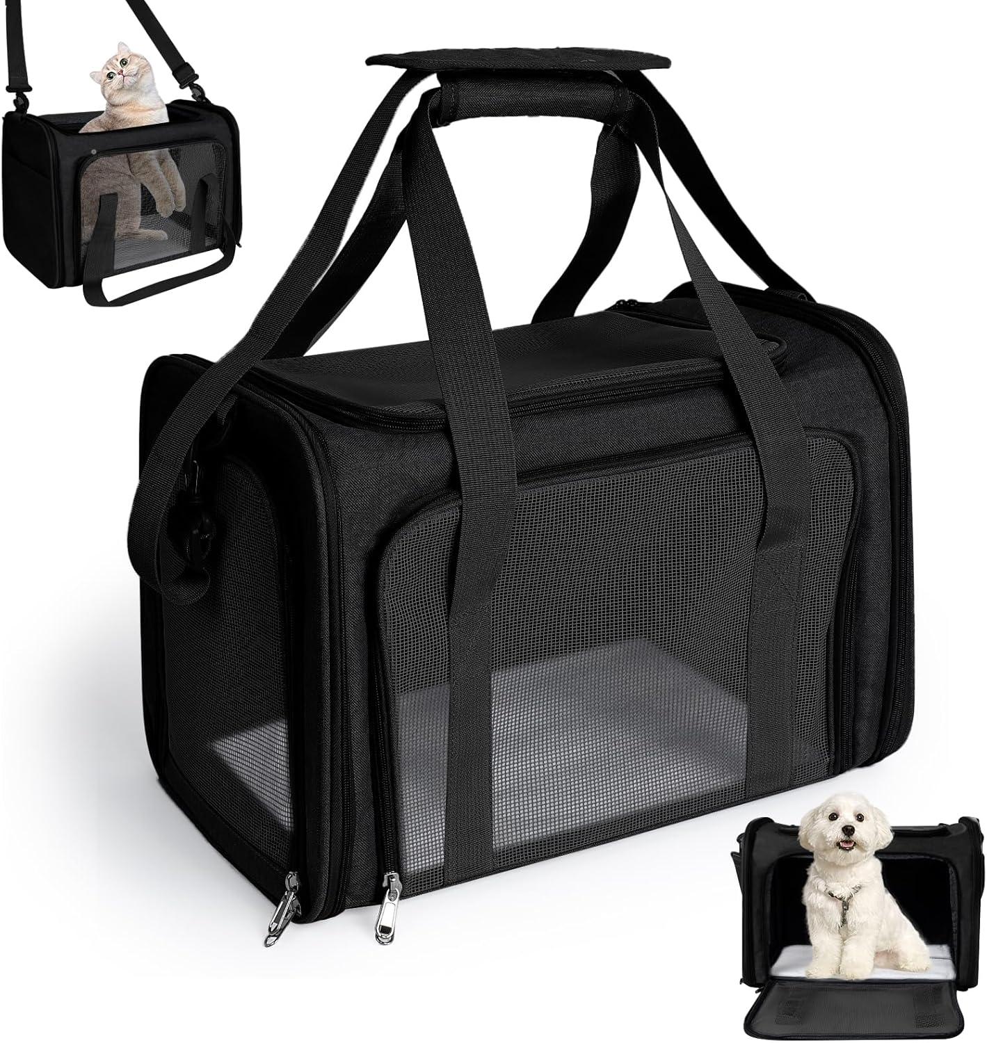 AiQInu Zaino trasportino pieghevole per cani e gatti 3–6 kg