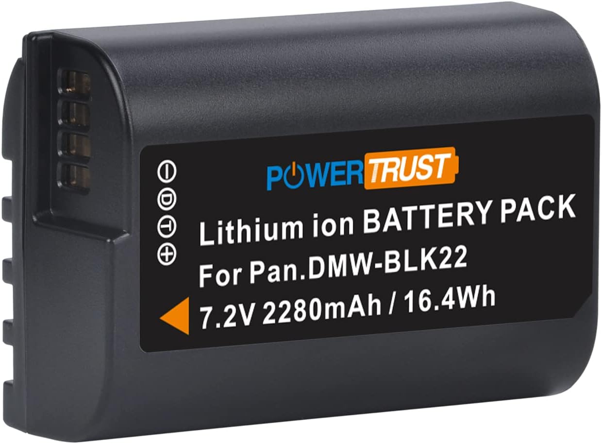 Thumbnail 1 de PowerTrust 2-pack DMW-BLK22 Li-ion batteries for Panasonic Lumix cameras