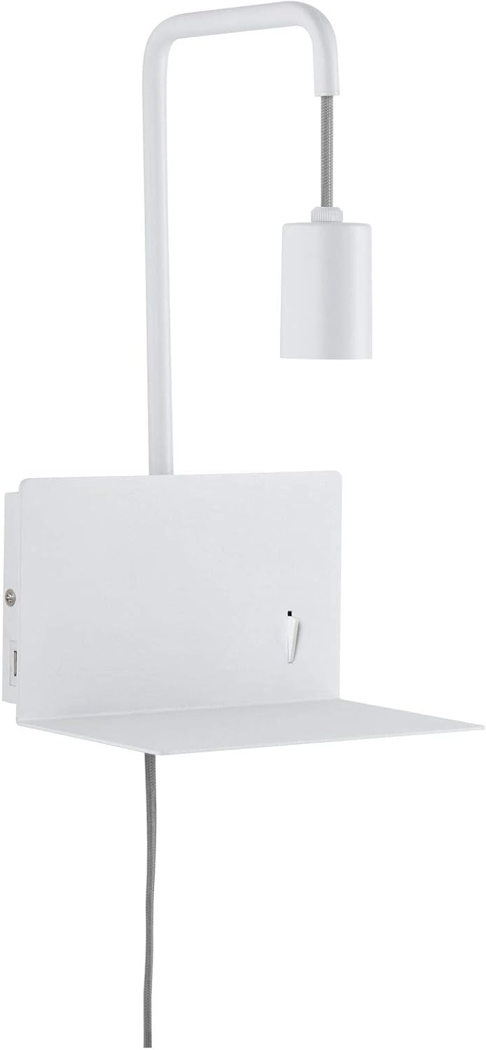 Detalle de Paulmann 79812 Calvani – biała metalowa lampka ścienna do czytania E27