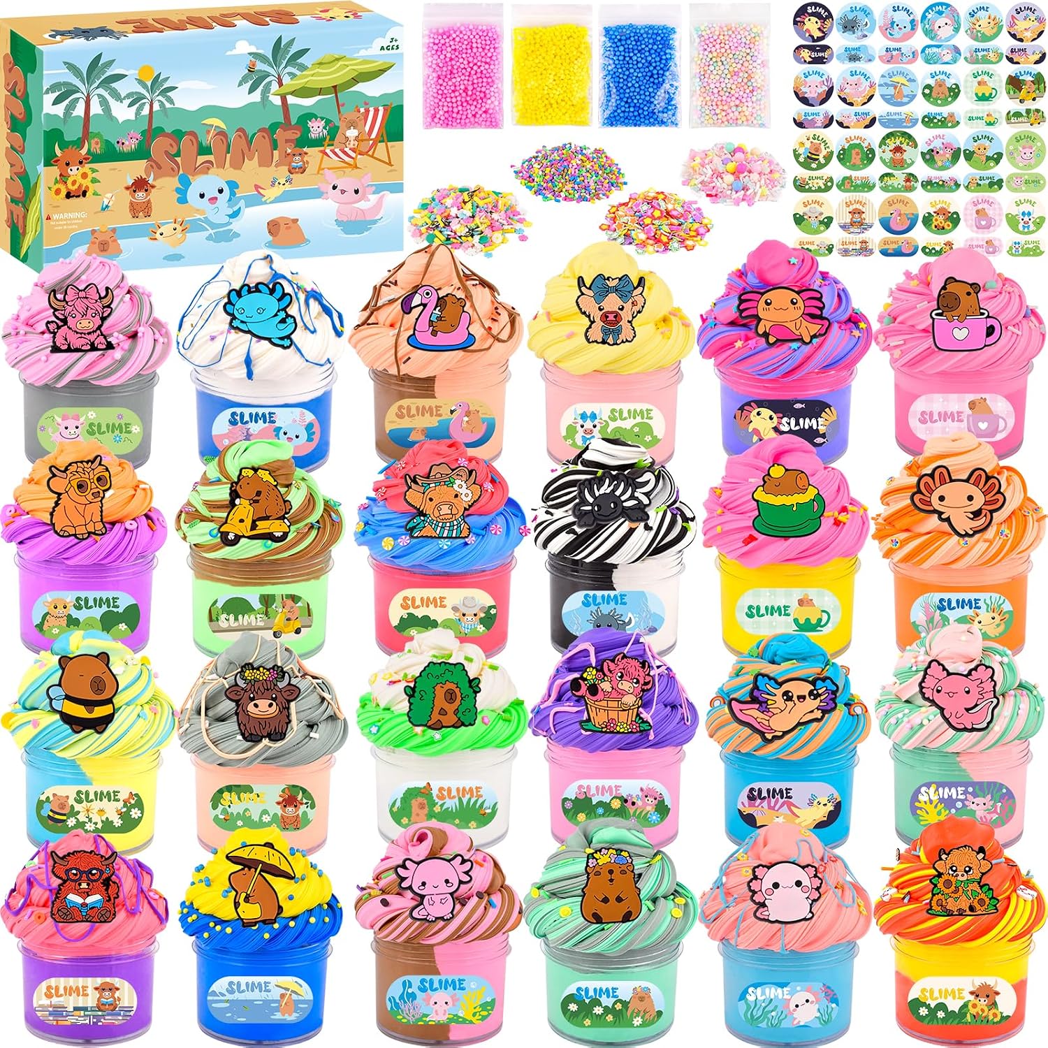 Detalle de 24 Pack Axolotl Butter Slime Kit