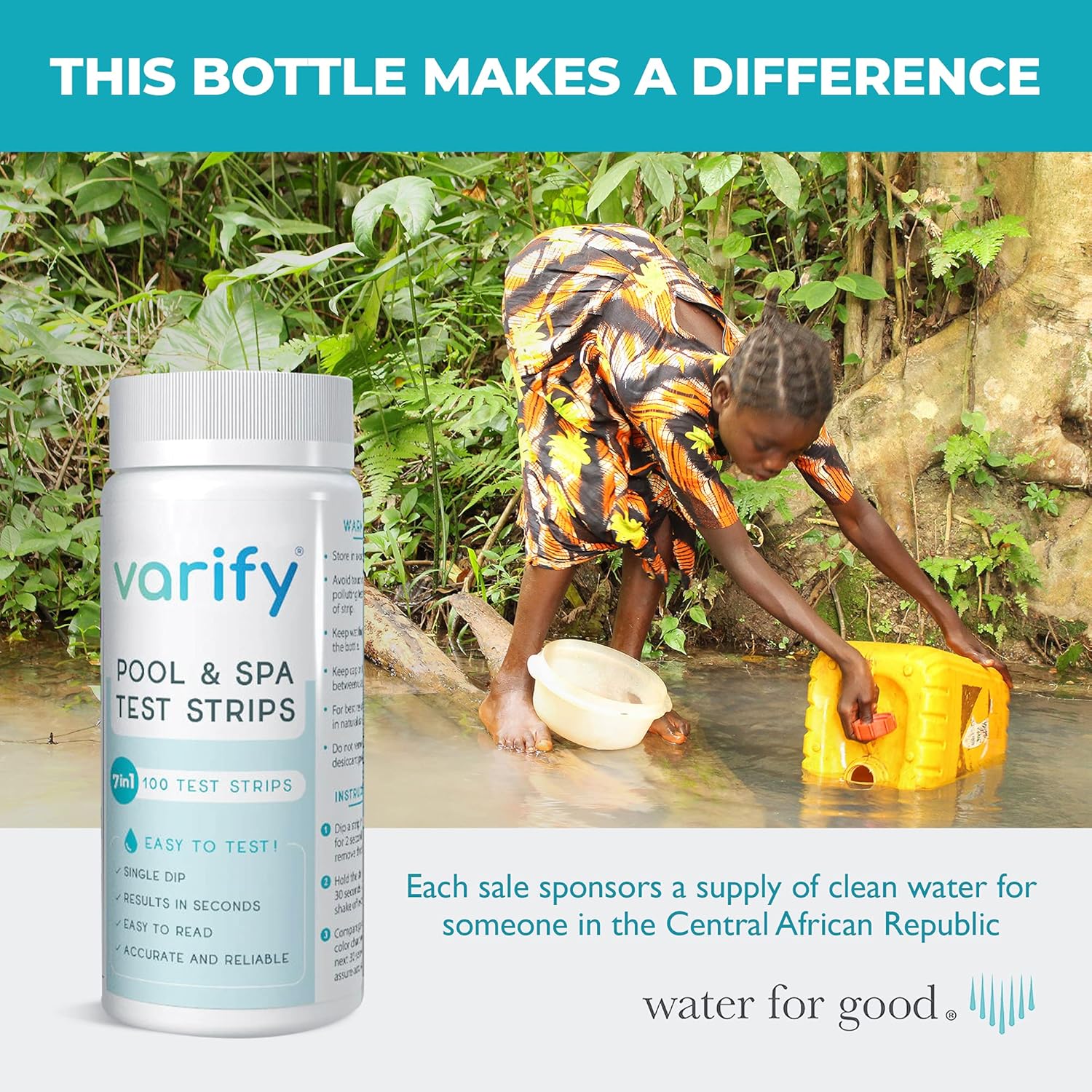 Thumbnail 6 de VARIFY 7 in 1 Pool and Spa Test Strips (100 strips) for chlorine, bromine, pH and more