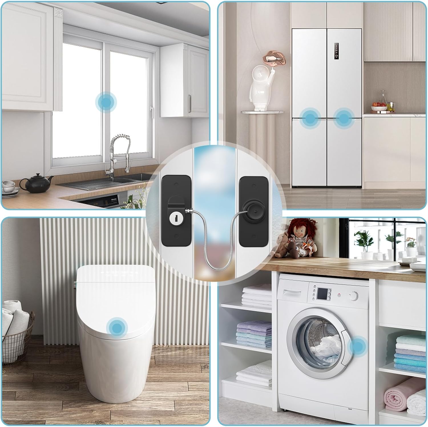 Thumbnail 6 de AOSITE Fenstersicherung für Kinder (Schwarz) – nur Kippsicherung, ohne Bohren möglich, 2 Stück