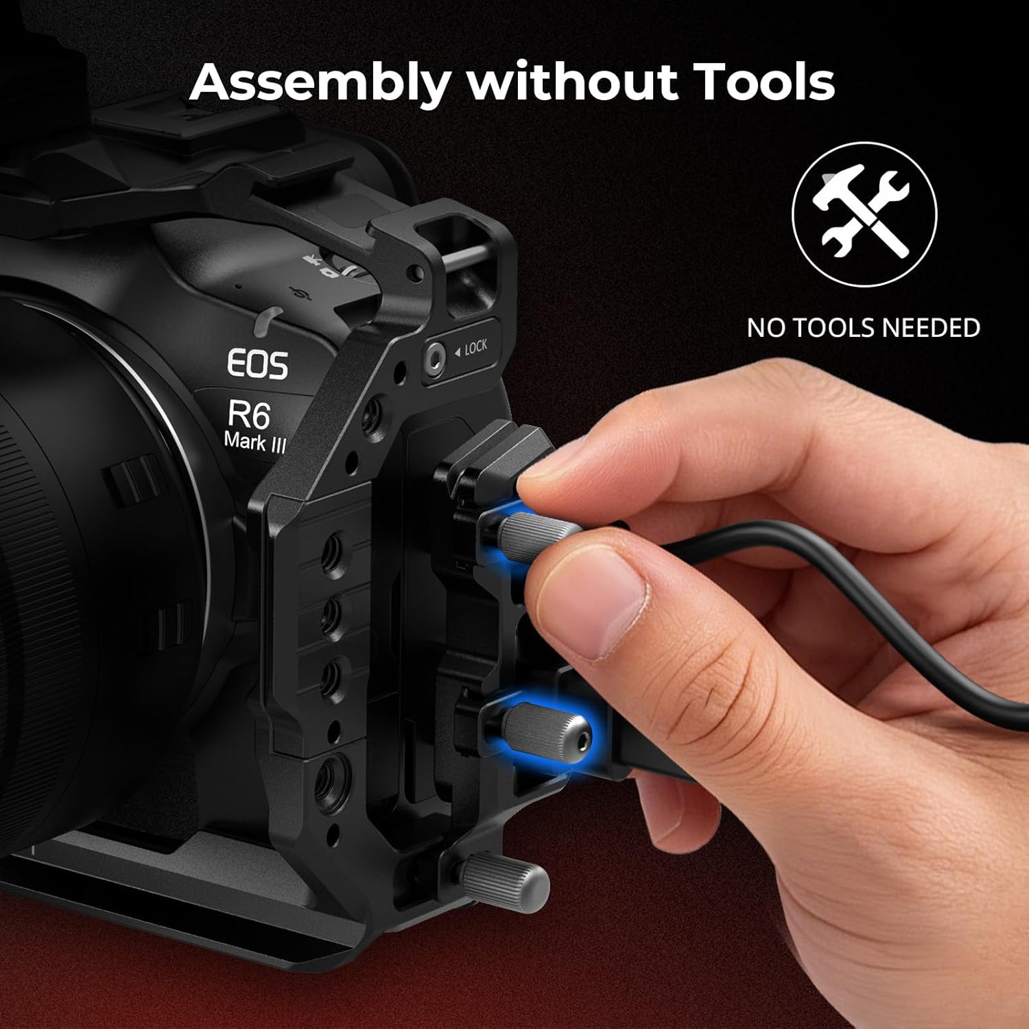 Detalle 2 de SmallRig Morsetto per gabbia 5969: protezione HDMI/USB‑C per Canon EOS R6 III & R5 II