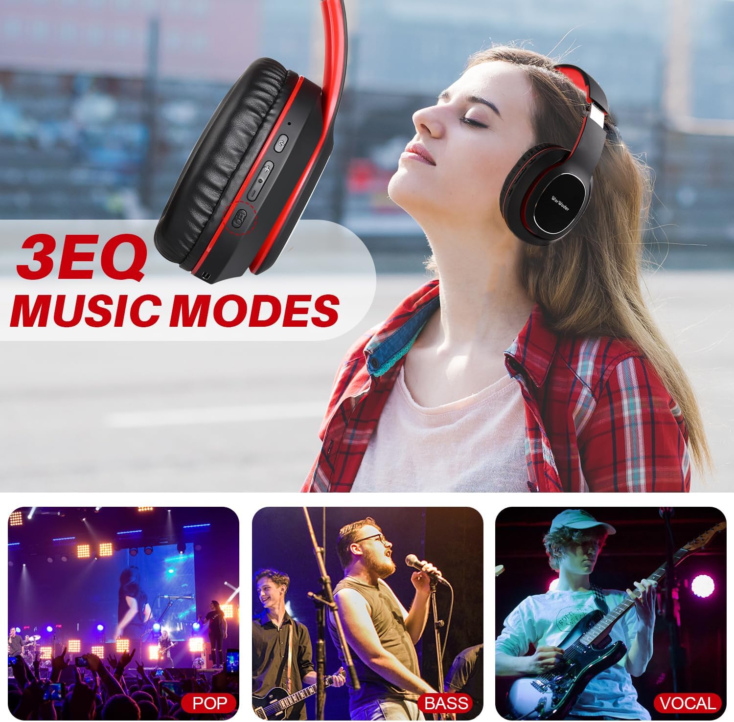 Thumbnail 2 de WorWoder W-915 Wireless Headphones 80 Hours