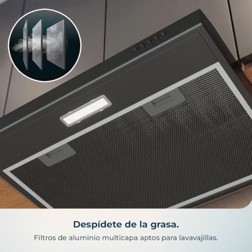 Thumbnail 7 de Cecotec Bolero Flux CM 602100 Black A, campana extractora de 60 cm con motor BLDC y LED