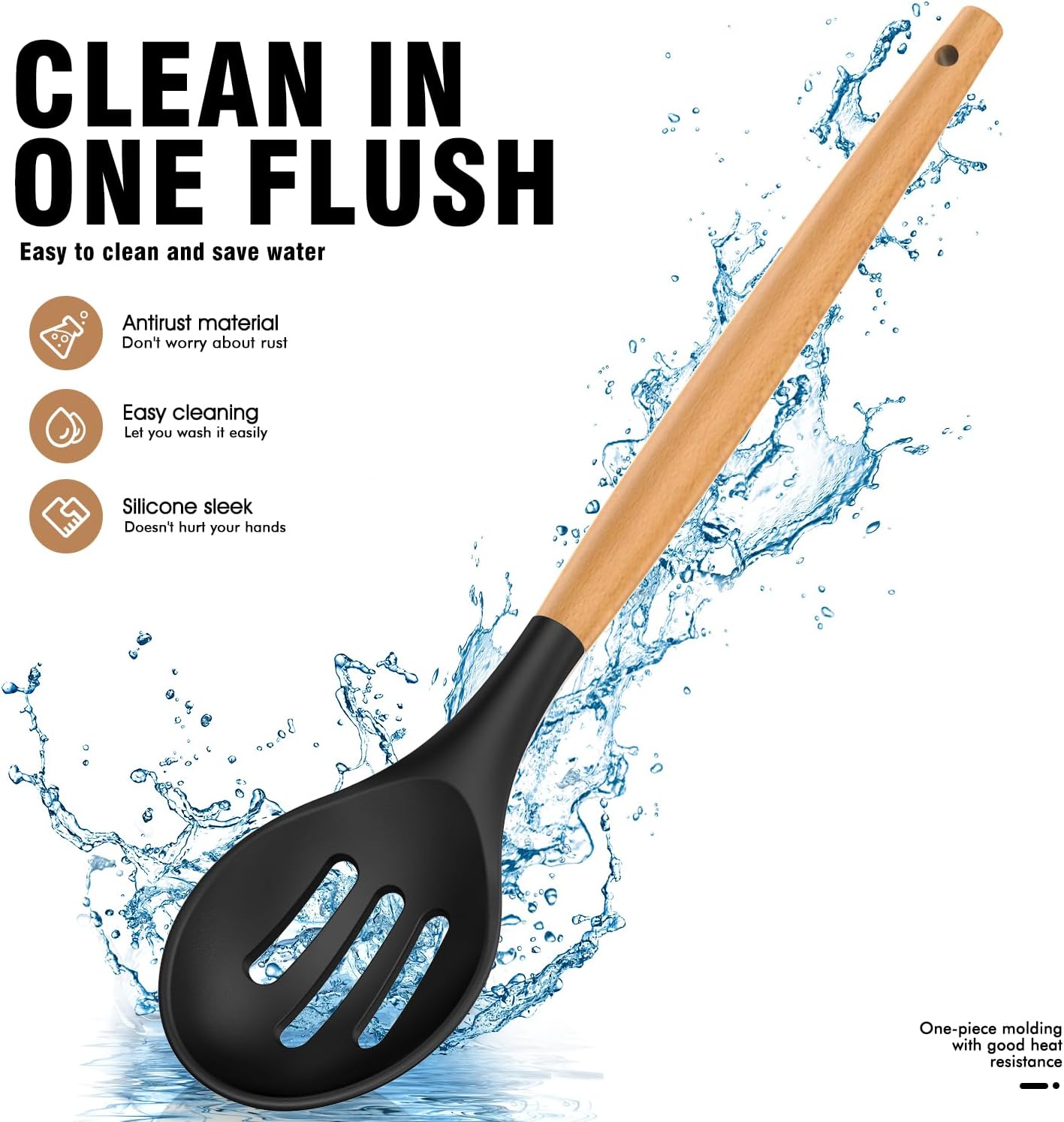 Thumbnail 5 de AVGPD Silicone Cooking Utensils Set 446°F Heat Resistant 🍽