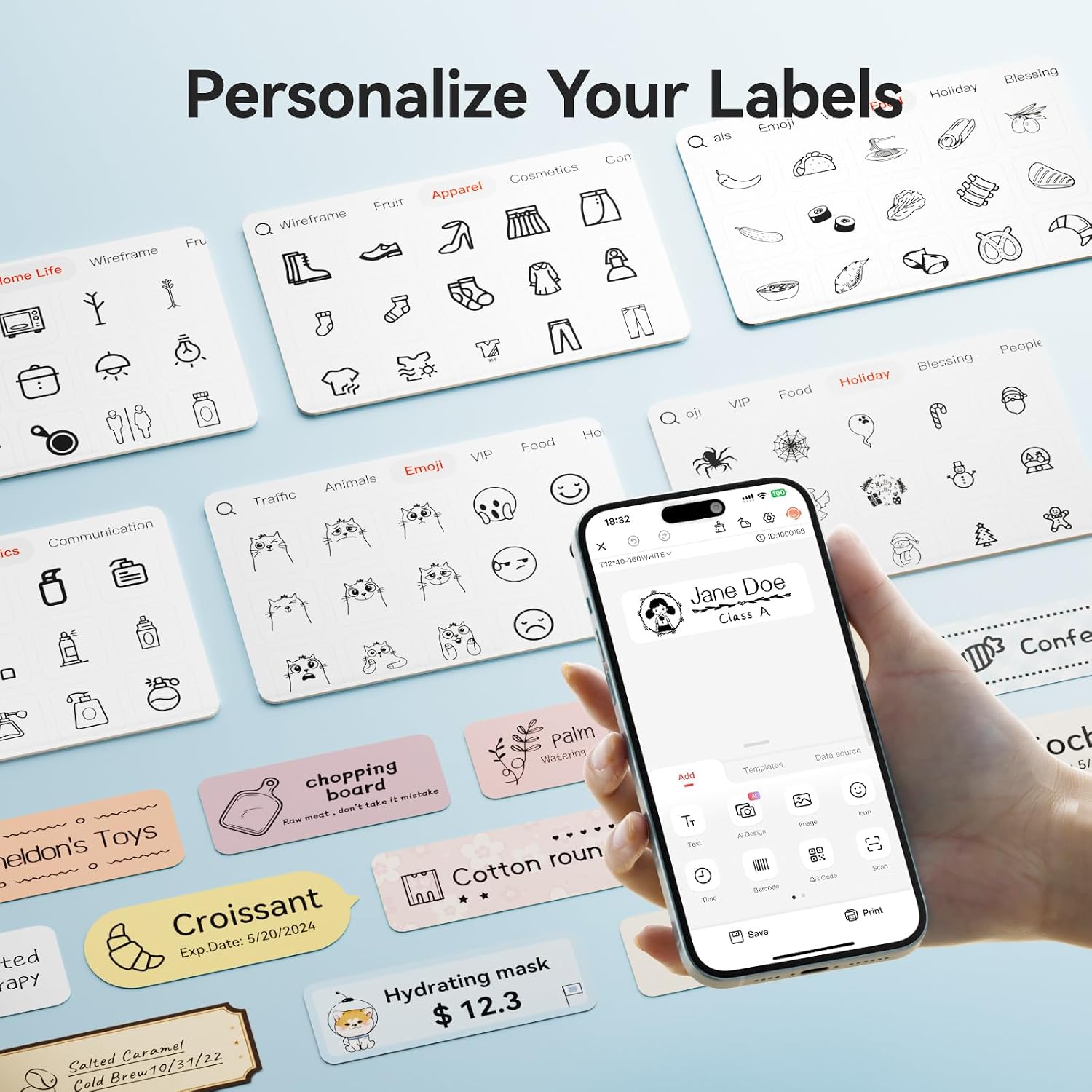Thumbnail 5 de NIIMBOT D110 Mini Label Maker Bluetooth