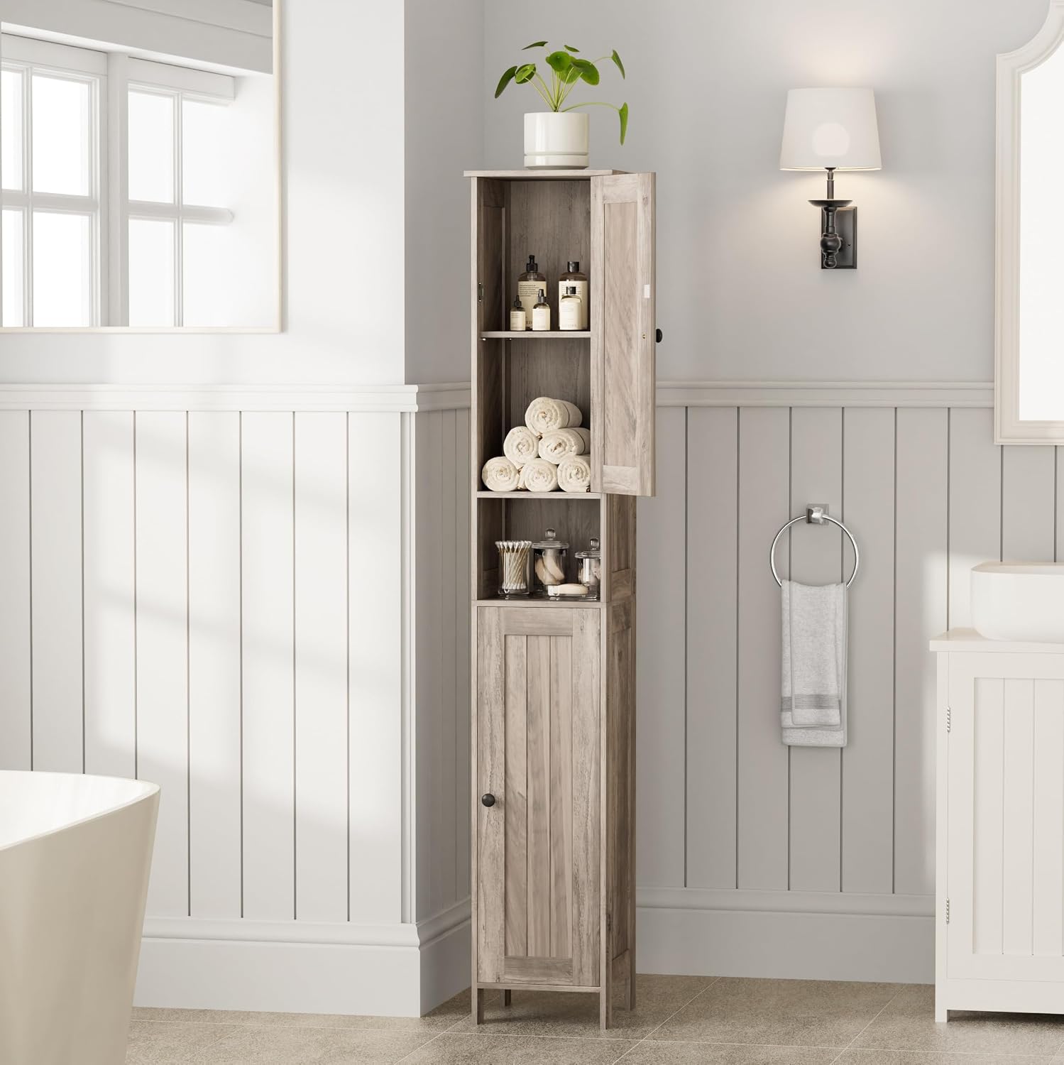 Detalle 2 de Homleke Bathroom Storage Cabinet, 11.8-inch Wide