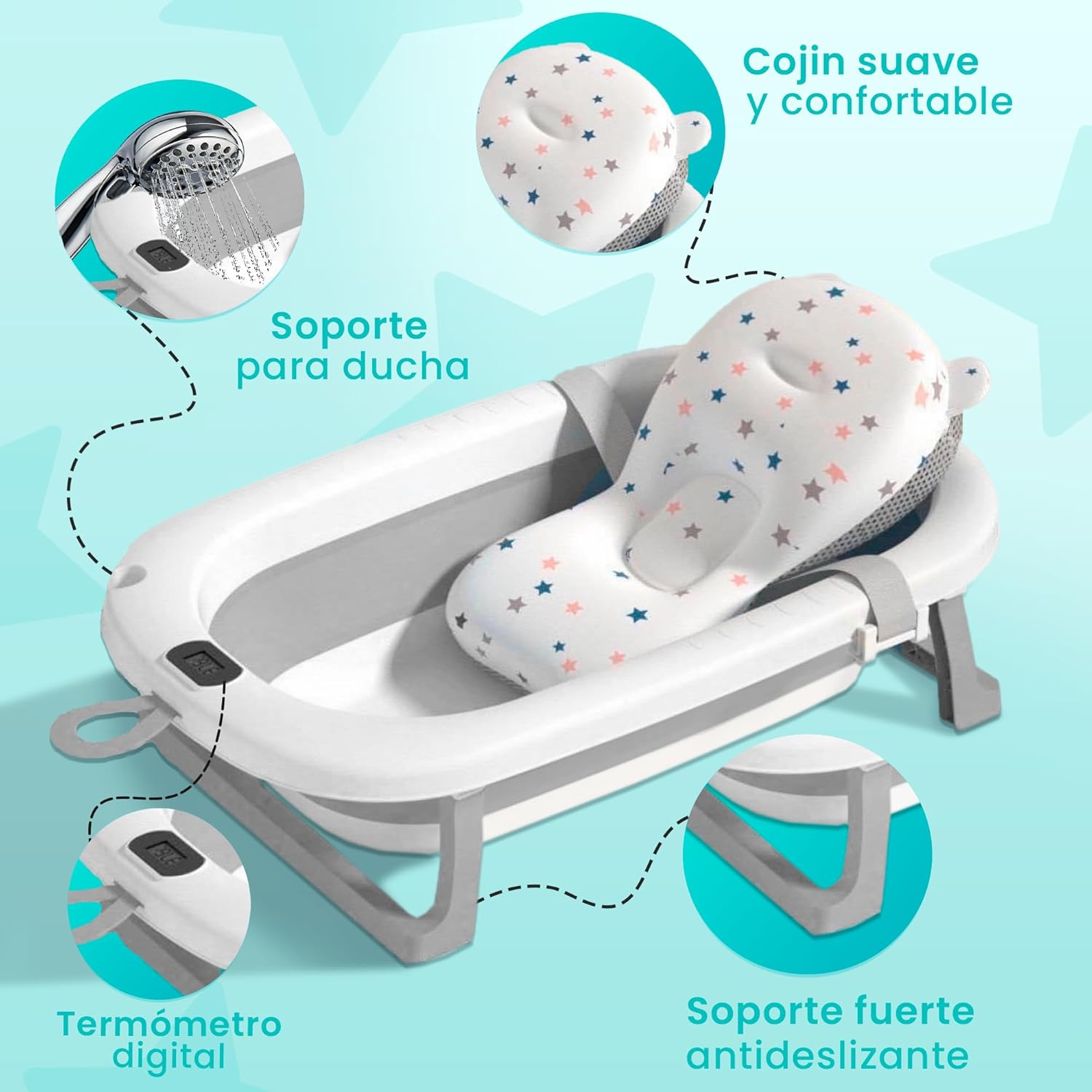 Thumbnail 2 de JUPPLIES Bañera Plegable 75x45x20 cm