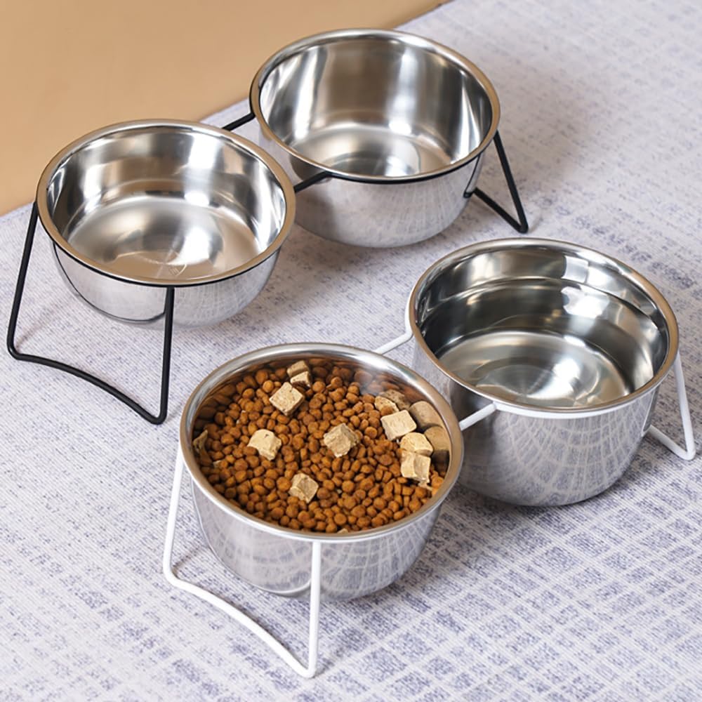 Detalle 1 de Elevated Pet Bowls, Stainless Steel