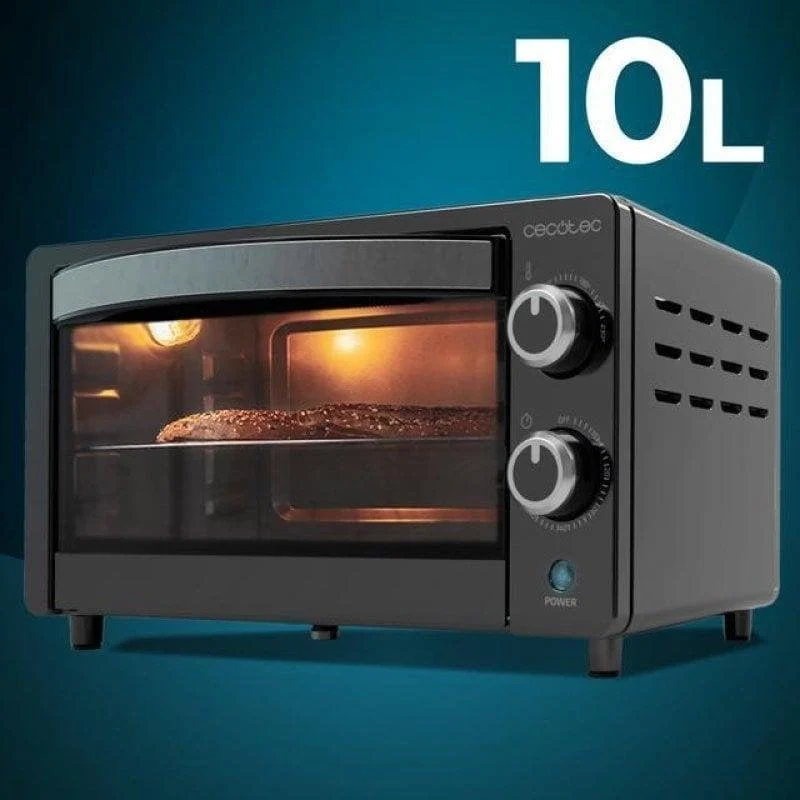 Detalle 2 de Cecotec Bake&Toast 1090 Black: Horno de sobremesa 10 L y 1000 W para cocinas pequeñas