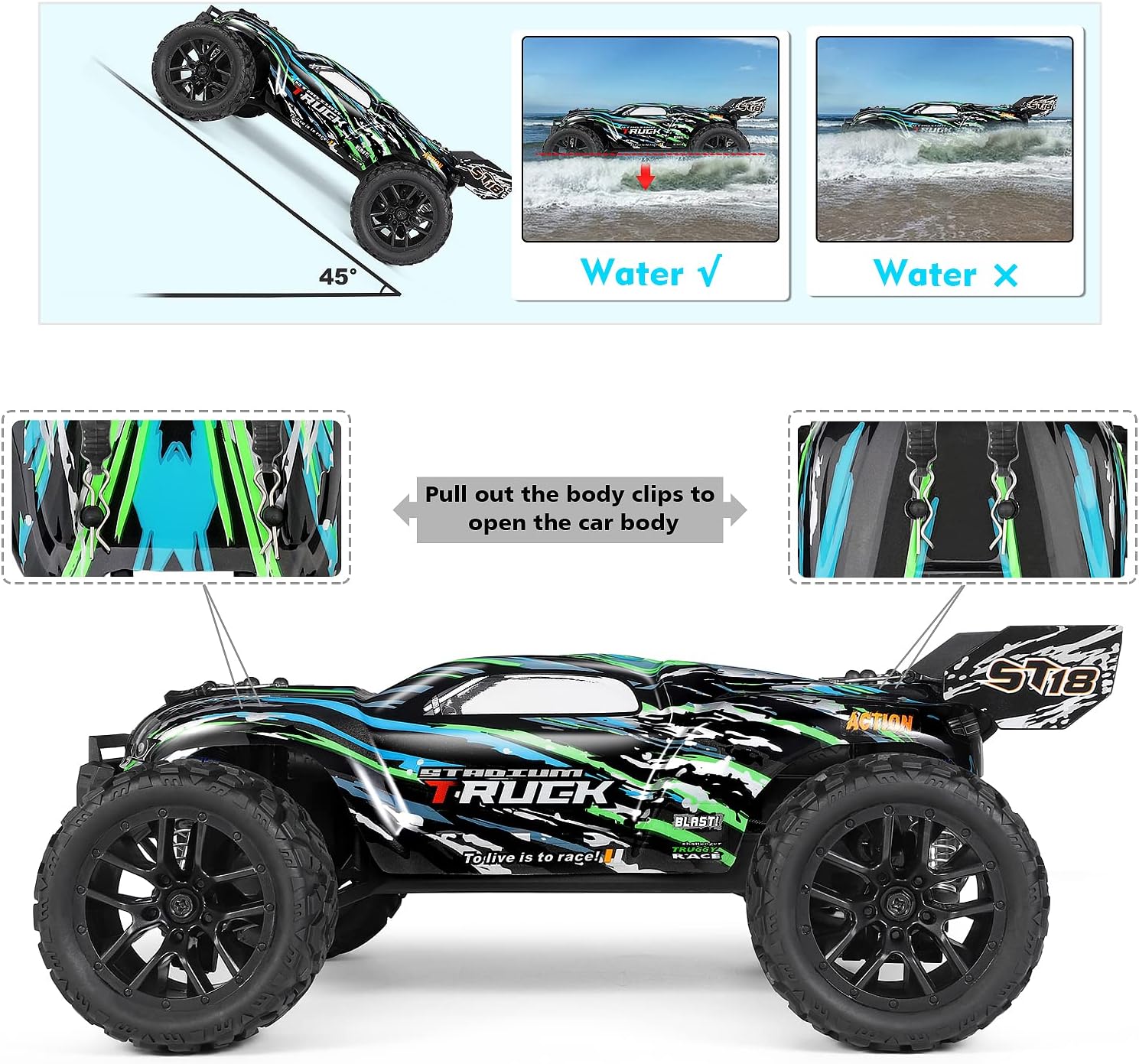 Thumbnail 4 de HAIBOXING 1:18 RC-Truggy 36 km/h Offroad