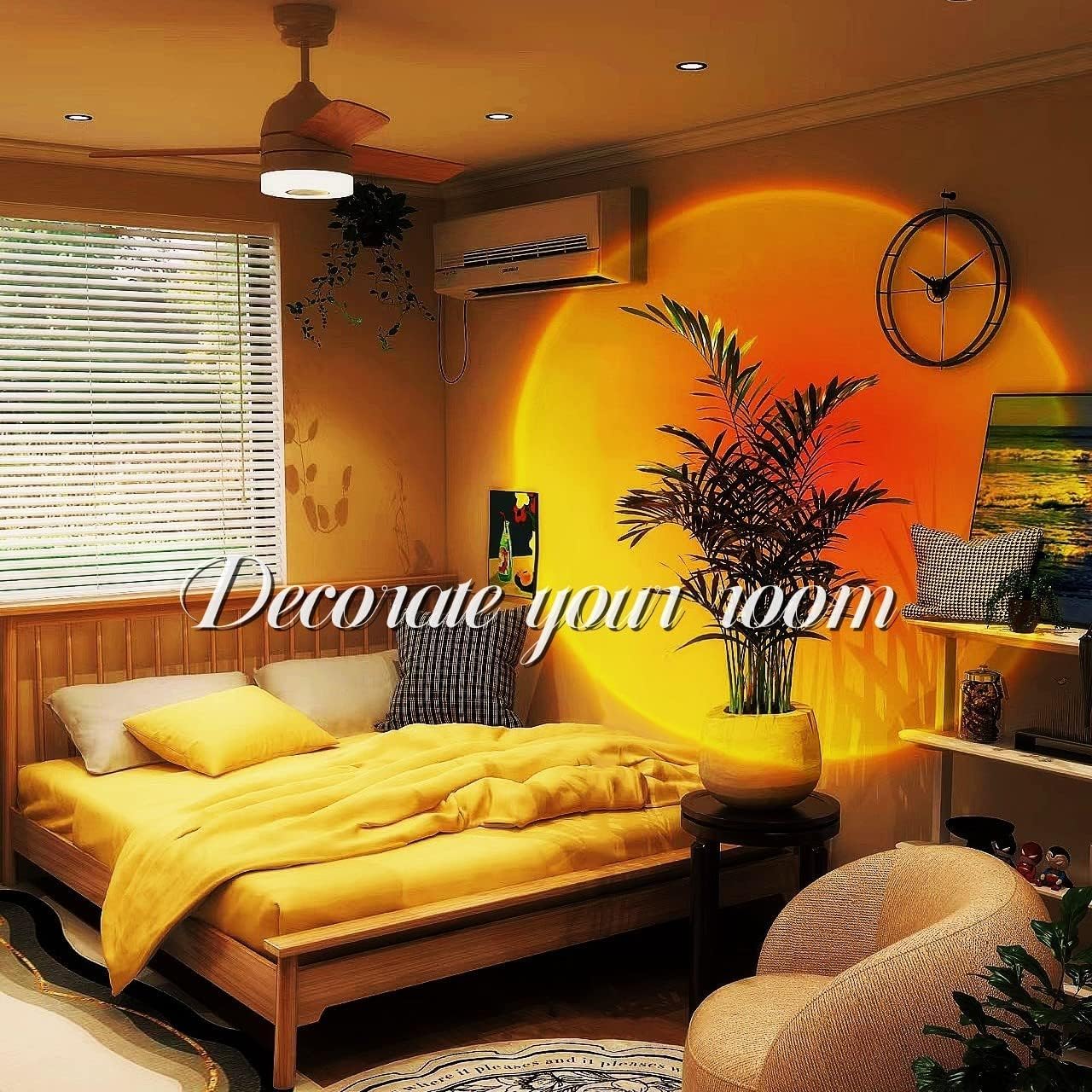 Thumbnail 6 de QUIGO Sunset Lamp Projection LED Lights – 10W Mood Lamp for Bedroom and Room Decor