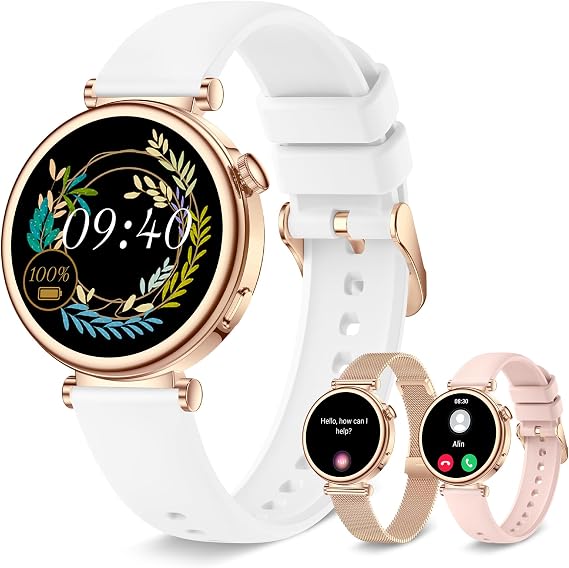 Detalle de Smartwatch Mujer Redondo 1.27", Llamadas y 100+ Modos