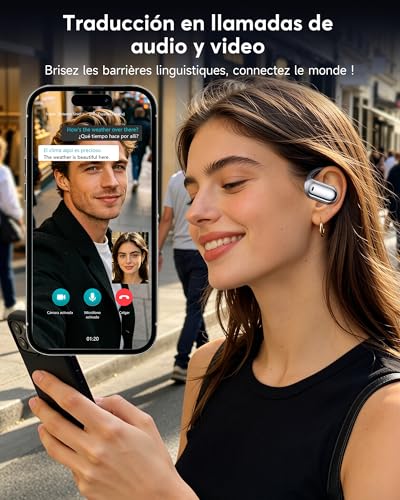 Thumbnail 2 de Pviwzux AI: Auriculares Traductor en Tiempo Real, 198 Idiomas y 3 en 1 para Viajar y Reuniones